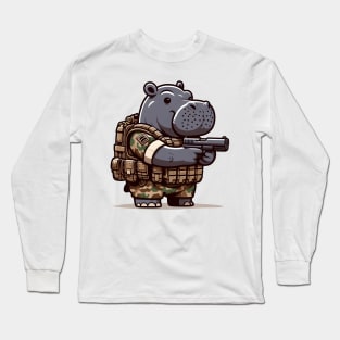 Tactical Hippo Long Sleeve T-Shirt